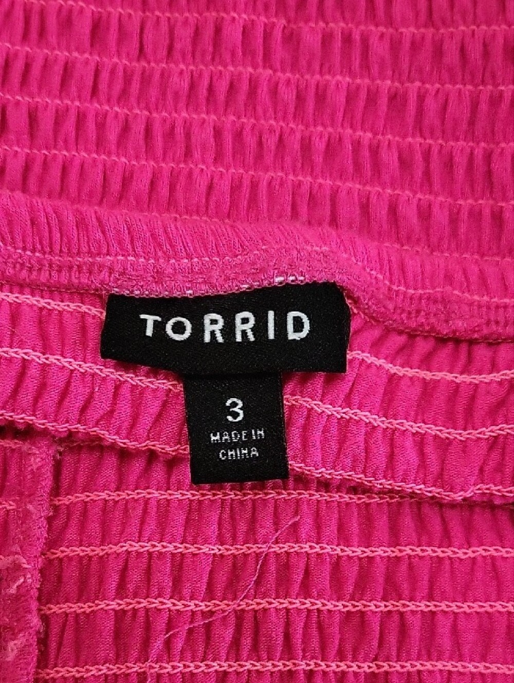 Torrid Hot Pink Fuchsia Smocked Strapless Knit Dress Women's Size 3X - Picture 6 of 13